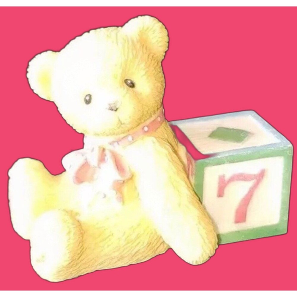 SEVEN YEAR OLD BIRTHDAY Cherished Teddies Figurine Vintage Collectible 1997